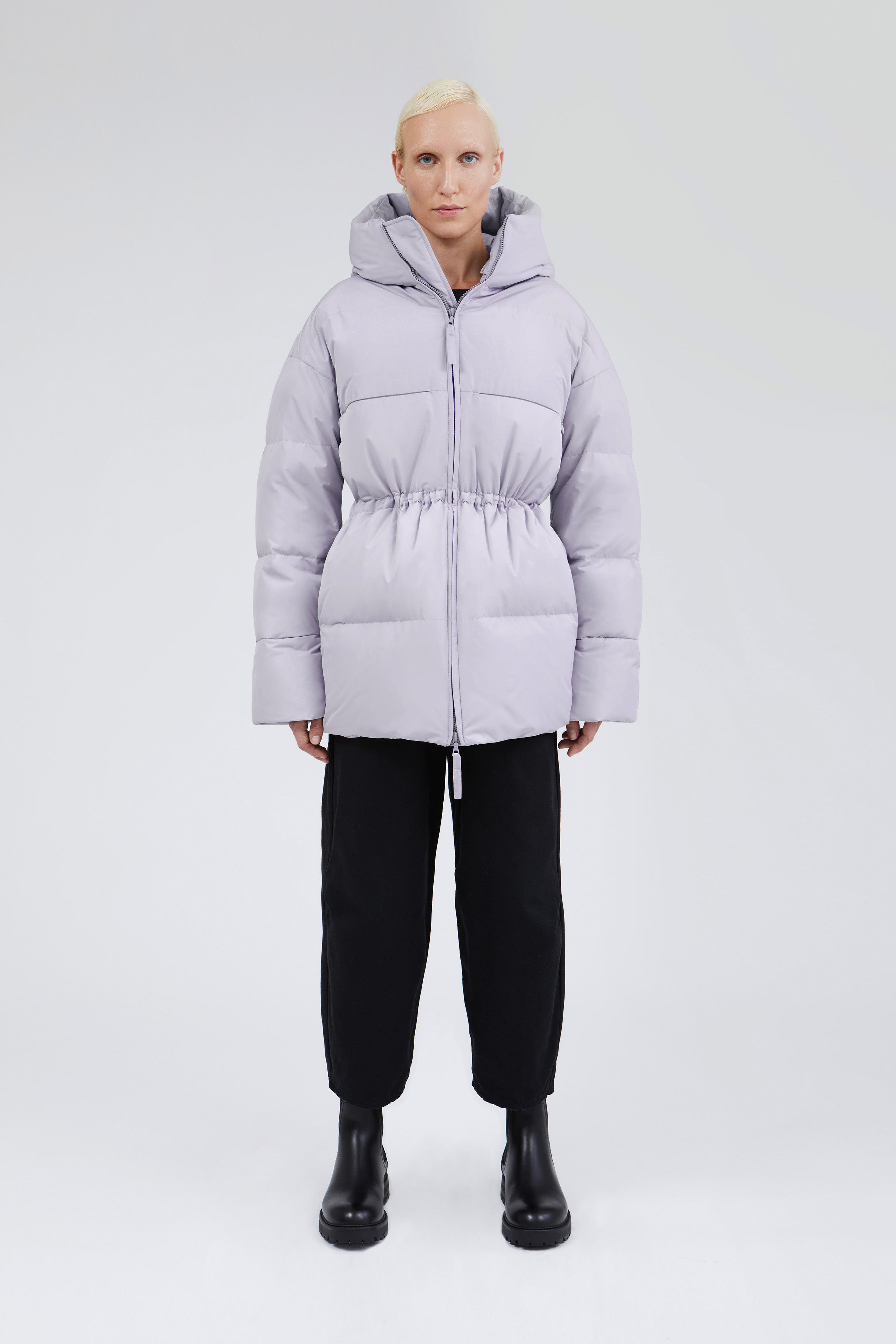 Lavender puffer top