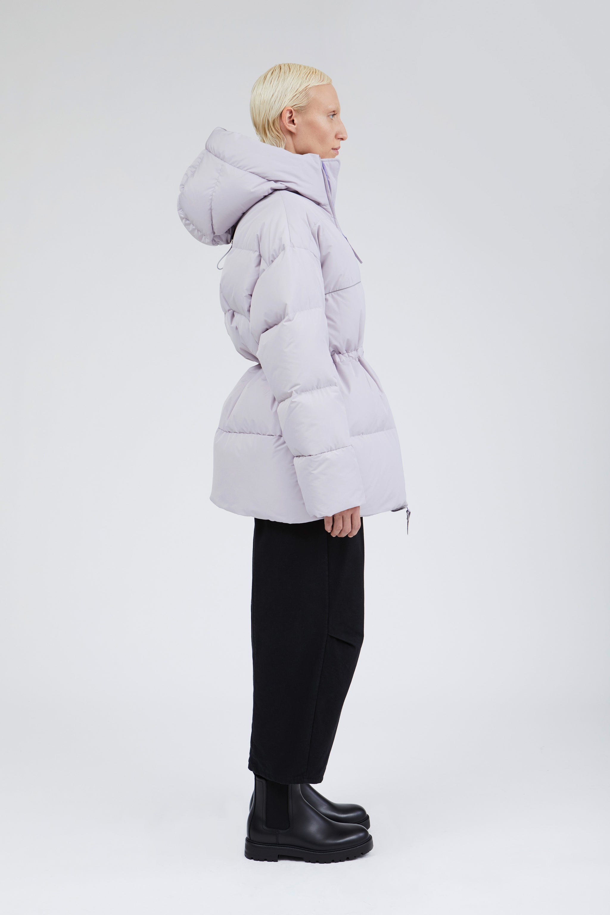 SWISS WASTE JACKET (unisex) – long, off-lavender – ROUND RIVERS