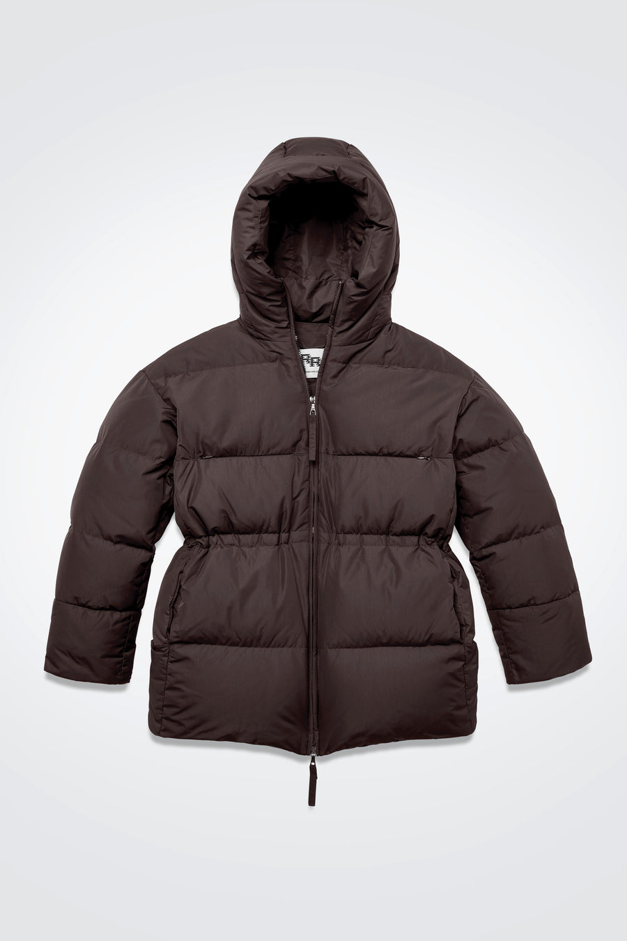 SWISS WASTE JACKET (unisex) – long, chocolate