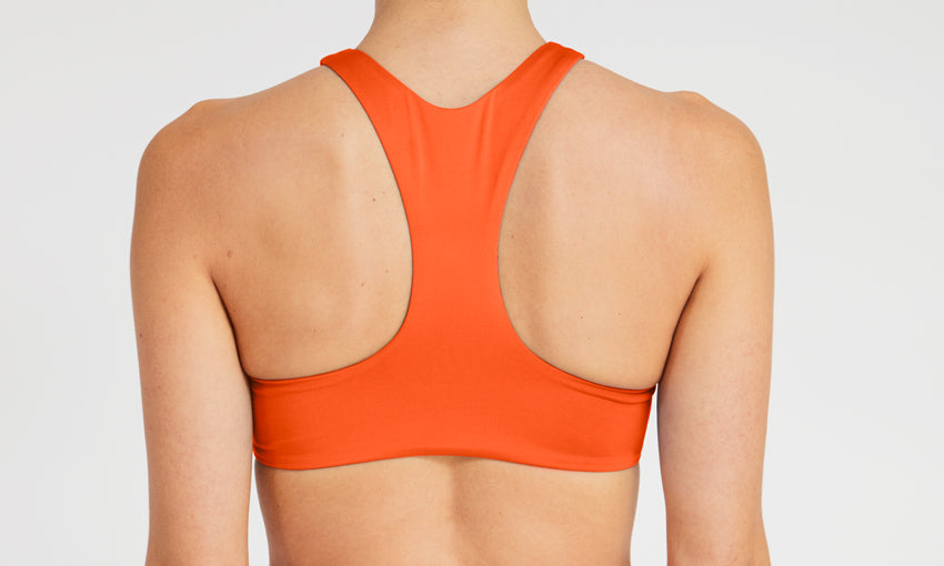 TOP – high neck, orange – Back