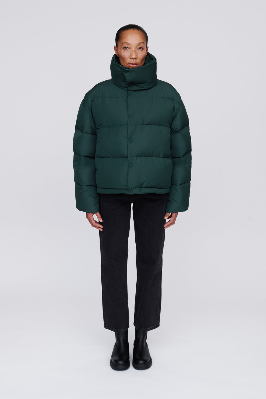 SWISS WASTE JACKET (unisex) – cropped, forest