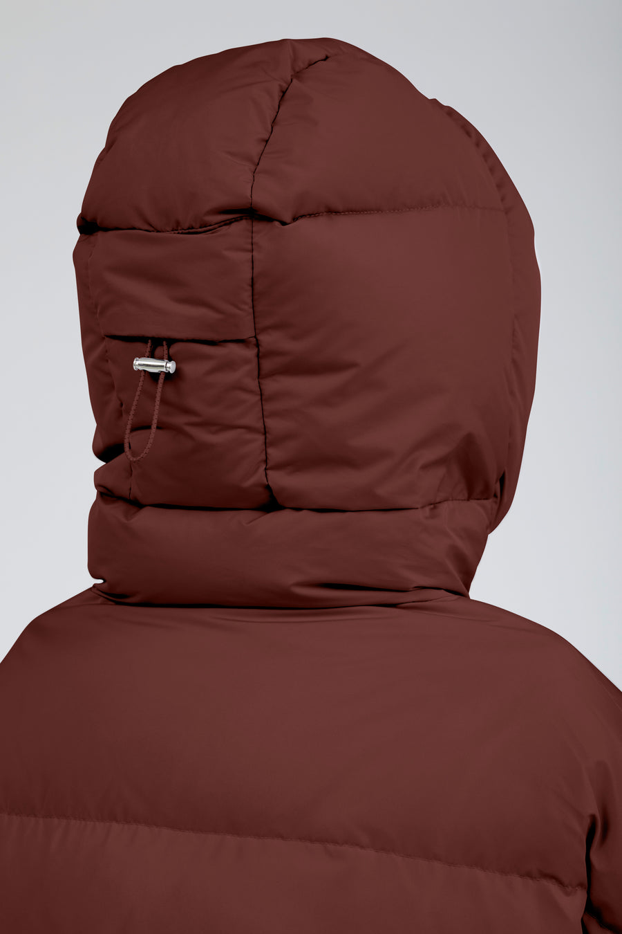 SWISS WASTE JACKET (unisex) – long, maroon