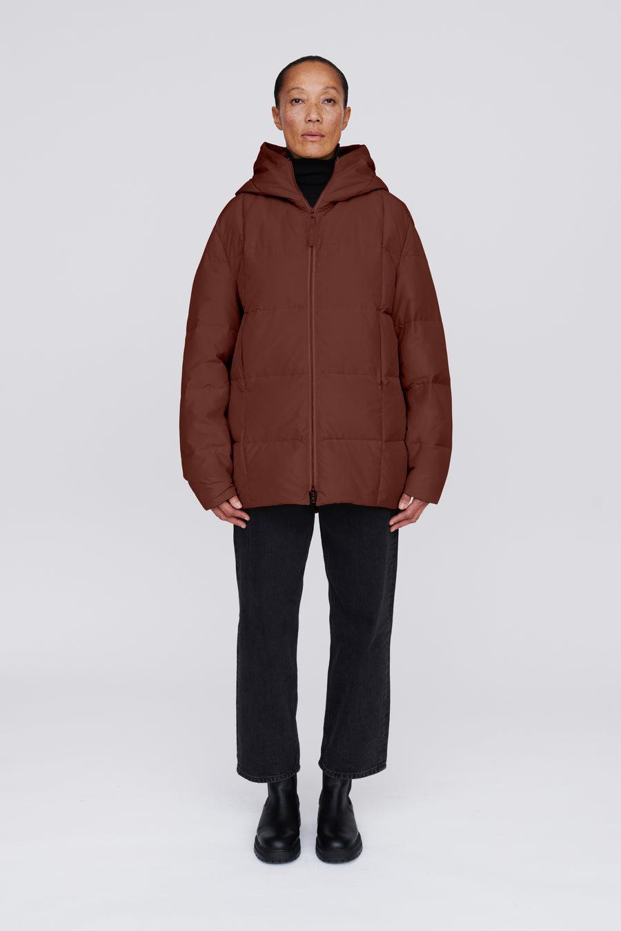 SWISS WASTE JACKET (unisex) – mid, maroon