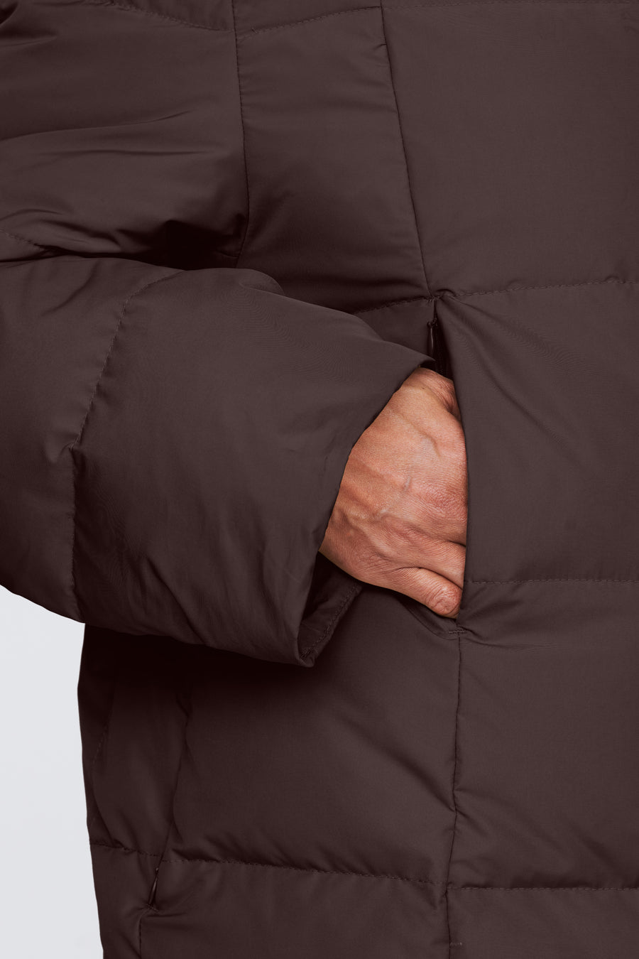 SWISS WASTE JACKET (unisex) – mid, chocolate