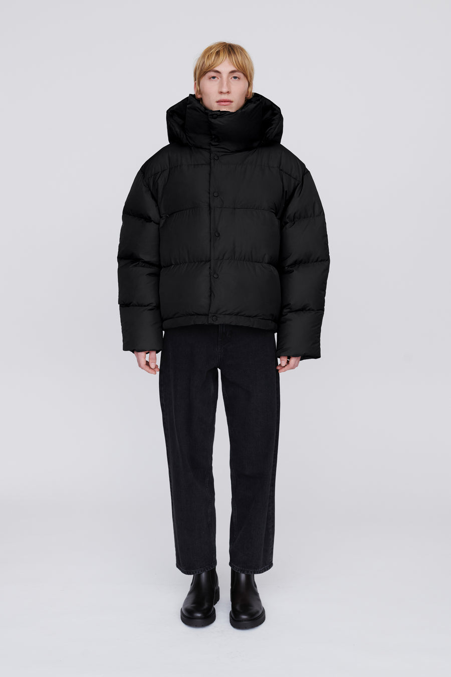 SWISS WASTE JACKET (unisex) – cropped, black