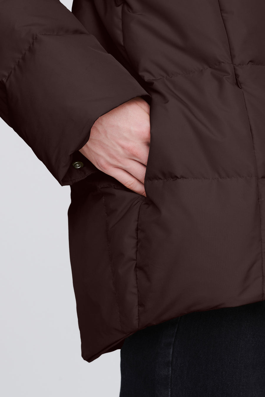 SWISS WASTE JACKET (unisex) – mid, chocolate