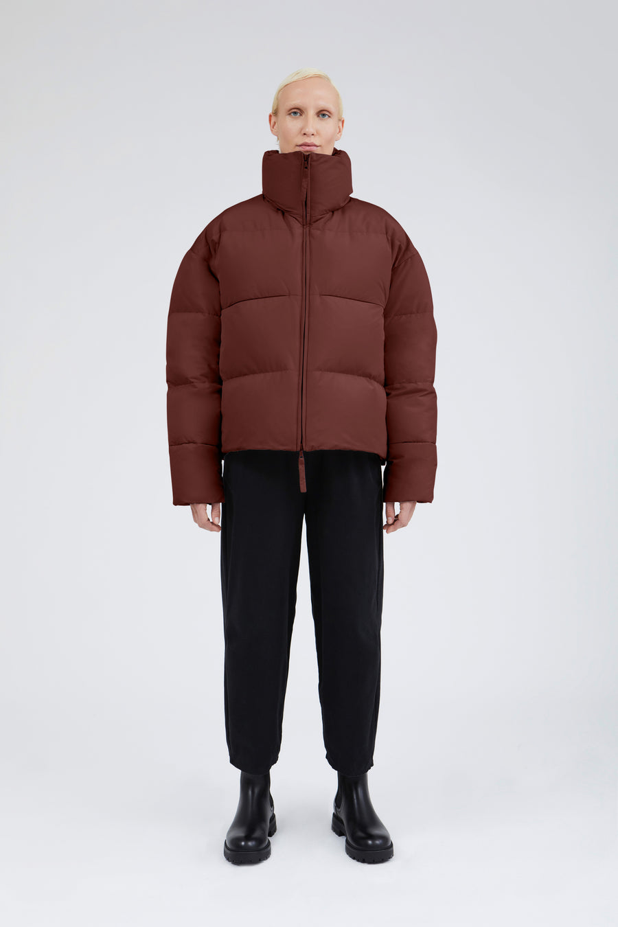 SWISS WASTE JACKET (unisex) – short, maroon