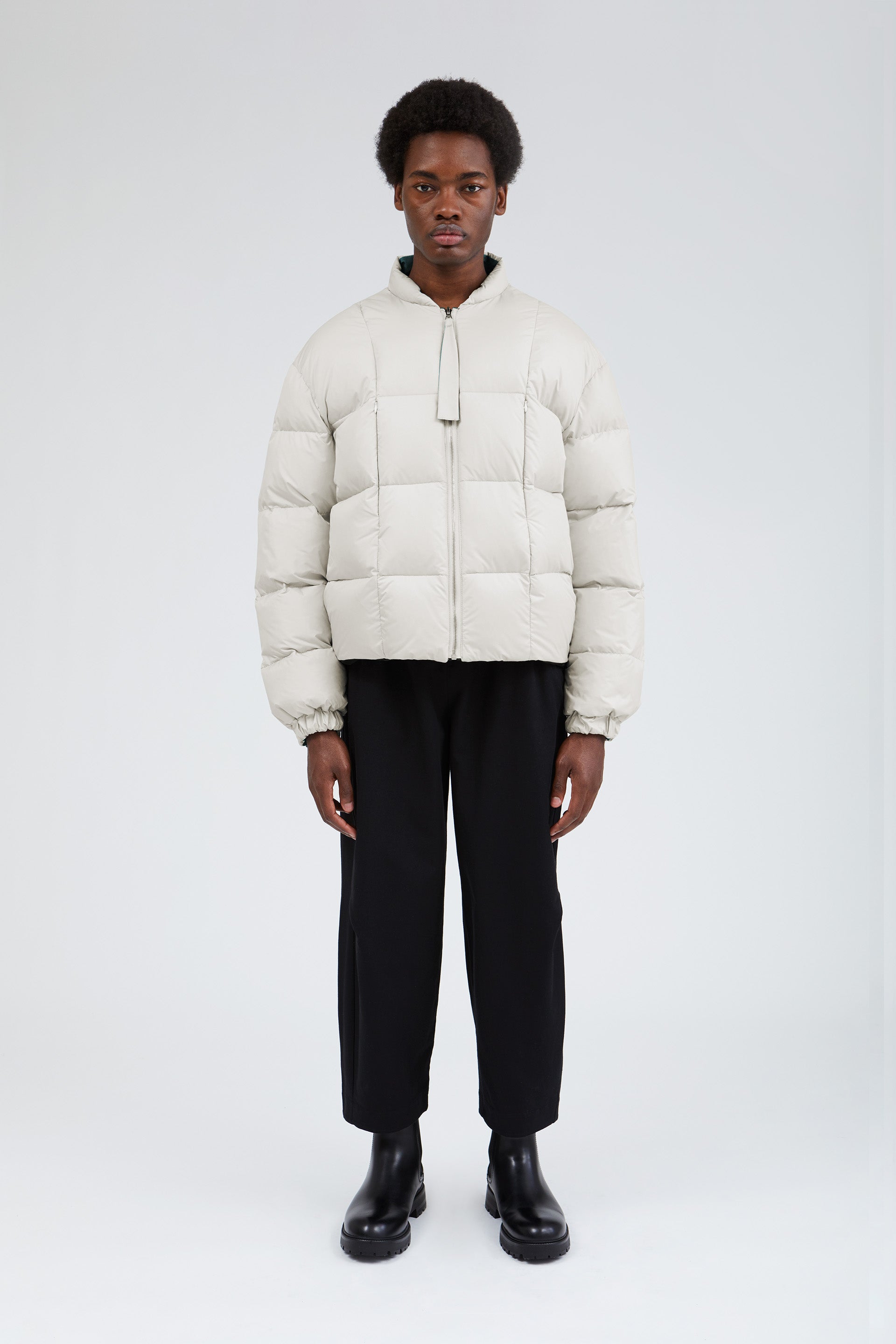 SWISS WASTE JACKET (unisex) – reversible bomber, off-white/forest ...