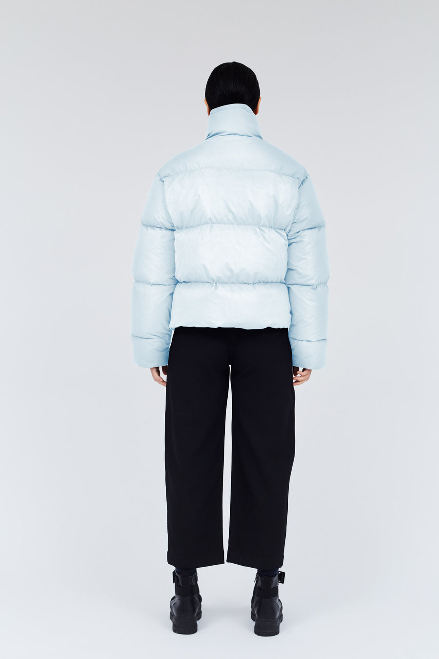 Swiss Waste Jacket – short, ice blue
